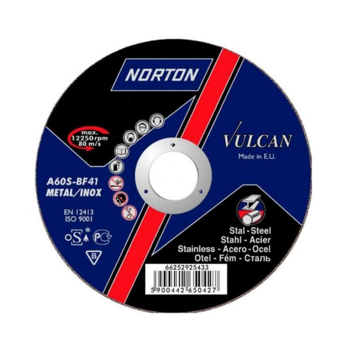 Отрезной круг по металлу Norton Vulkan (A 30S 180*2.5*22.2-T 41) - 50 штук