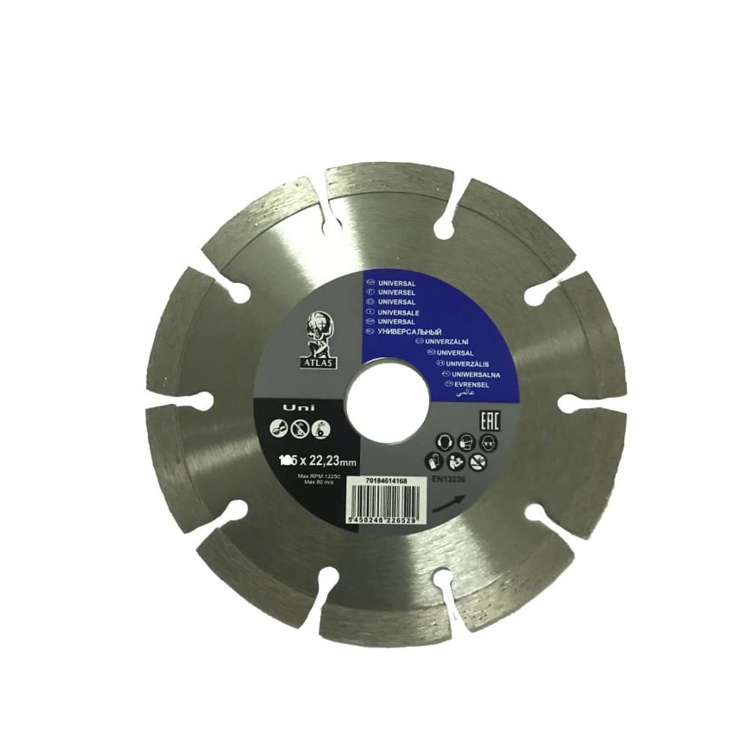 Алмазный диск для резки строительных материалов Atlas - Uni Norton (230*22*23)